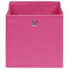 shumee Úložné boxy 10 ks, netkaná textília 28x28x28 cm, ružové