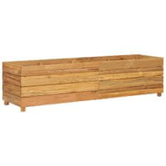 Vidaxl Vyvýšený záhon 150x40x38 cm, recyklované tíkové drevo a oceľ