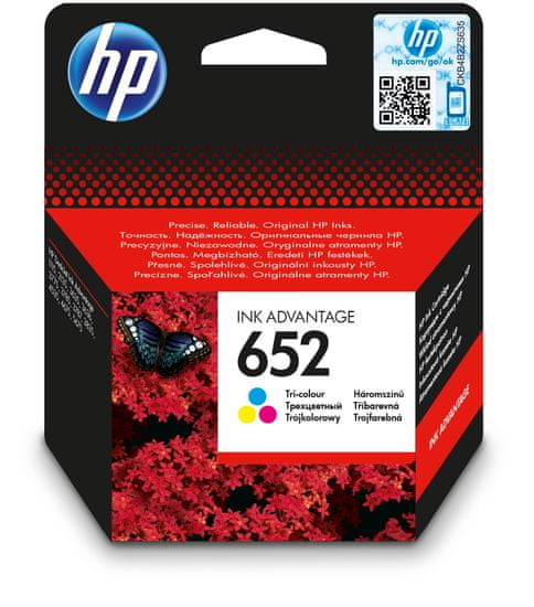HP 652 trojfarebná - originálna náplň (F6V24AE)