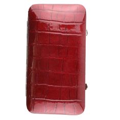 Globos Dámska sada na manikúra 713-86 červená s dizajnom krokodílej kože