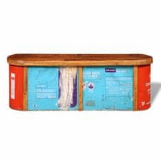 Vidaxl Komoda/úložná lavička z recyklovaného masívu