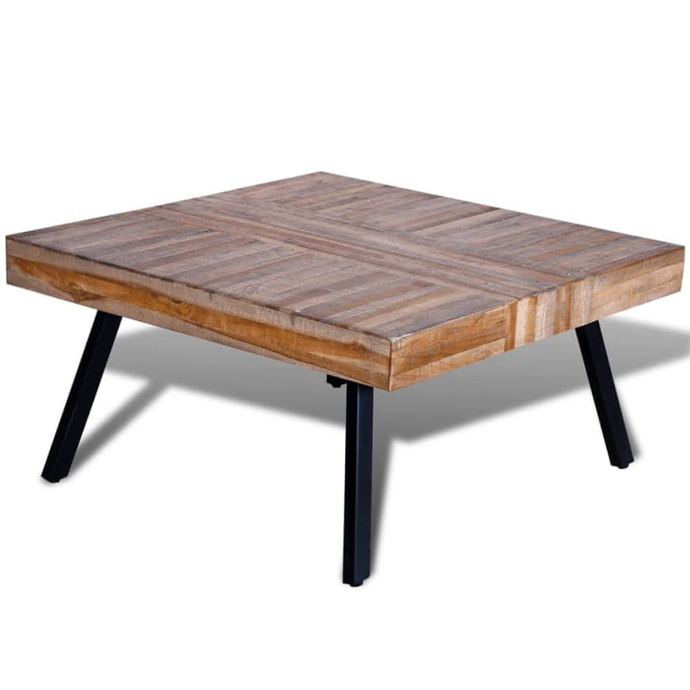 Petromila vidaXL Konferenčný stolík, štvorcový, recyklované tíkové drevo