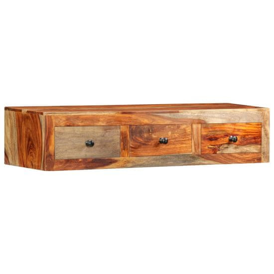 Vidaxl Nástenný konzolový stolík 100x25x20 cm masívne sheeshamové drevo