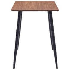 Vidaxl Jedálenský stôl, hnedý 120x60x75 cm, MDF