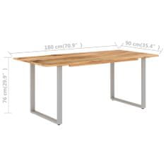 Vidaxl Jedálenský stôl 180x90x76 cm masívne akáciové drevo