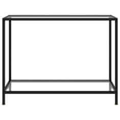Vidaxl Konzolový stolík, priehľadný 100x35x75 cm, tvrdené sklo