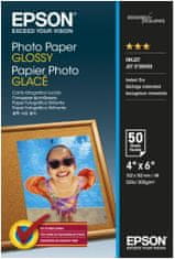 Epson Photo Paper Glossy, 10x15 cm, 50 listov, 200g/m2, lesklý (C13S042547)