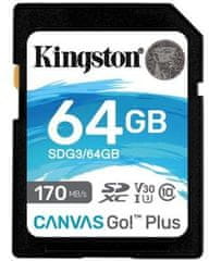 Kingston SDXC Canvas Go! Plus 64GB 170MB/s UHS-I U3 (SDG3/64GB)