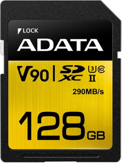 A-Data SDXC Premier One 128GB 290/260MB/s UHS-II U3 (ASDX128GUII3CL10-C)
