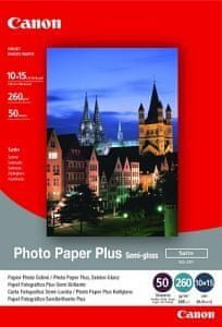 Canon Foto papier SG-201, 10x15 cm, 50 ks, 260g/m2, pololesklý (1686B015)