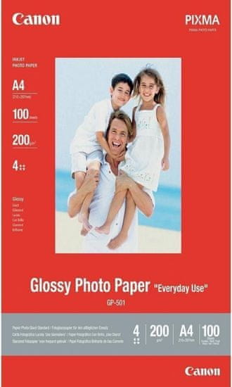 Canon Foto papier GP-501, A4, 100 ks, 200g/m2, lesklý (0775B001)