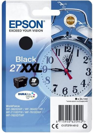 Epson C13T27914012, 27XXL Durabrite, čierna