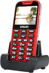 Evolveo EasyPhone XD s nabíjecím stojánkem, červená