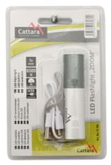 Cattara Baterka vreckový LED 120L ZOOM nabíjací SILVER