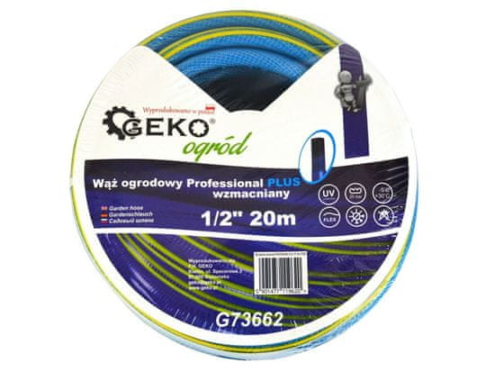 GEKO Hadica záhradná PROFESSIONAL PLUS modrá 1/2 ", 20 m, GEKO