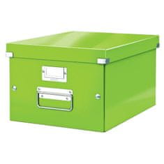 LEITZ Stredná krabica Click & Store metalická zelená