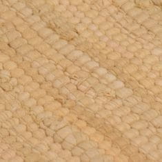 Vidaxl Ručne tkaný koberec Chindi, bavlna 120x170 cm, béžový