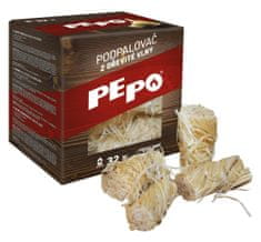 PEPO PE-PO podpaľovač z drevitej vlny 32 ks