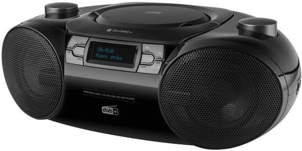 Bluetooth rádioprijímač gogen cdm 390 cd mechanika fm dab tuner aux in vstup LCD displej čítačka pamäťových kariet napájania aj z batérií teleskopická anténa