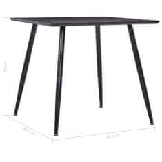 Vidaxl Jedálenský stôl, čierny 80,5x80,5x73 cm, MDF