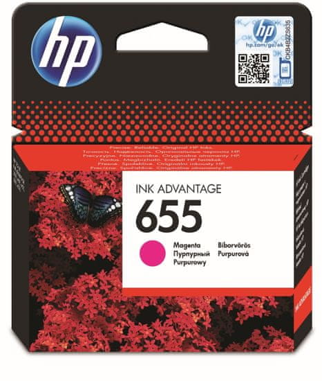 HP 655 purpurová - originálna náplň (CZ111AE)
