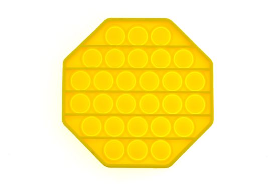 Oem Antistresová hračka Fidget Pop It, Oktogón, žltý