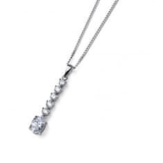 Oliver Weber Nadčasový strieborný náhrdelník s kryštálmi Genuine Oval 61183 (retiazka, prívesok)