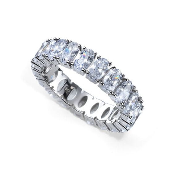 Oliver Weber Luxusný strieborný prsteň s kryštálmi Genuine Oval 63258