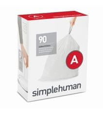 Simplehuman Vrecká do odpadkového koša 4,5 L, typ A, zaťahovacie, 3 x 30 ks ( 90 sáčkov )