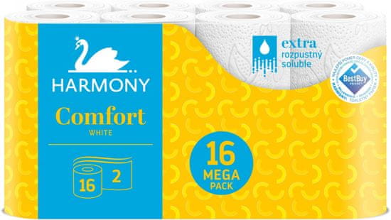 Harmony Toaletný papier Comfort 2-vrstvový 16 kotúčov