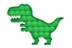 Oem Antistresová hračka Fidget Pop It, Dinosaurus T-REX, zelený