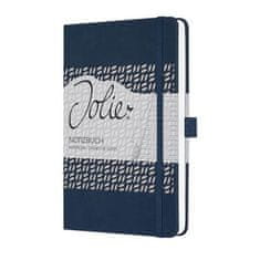 Sigel Exkluzívny zápisník "Jolie", tmavo modrá, 135 x 203 mm, linajkový, 87 listov, tvrdé dosky, JN205