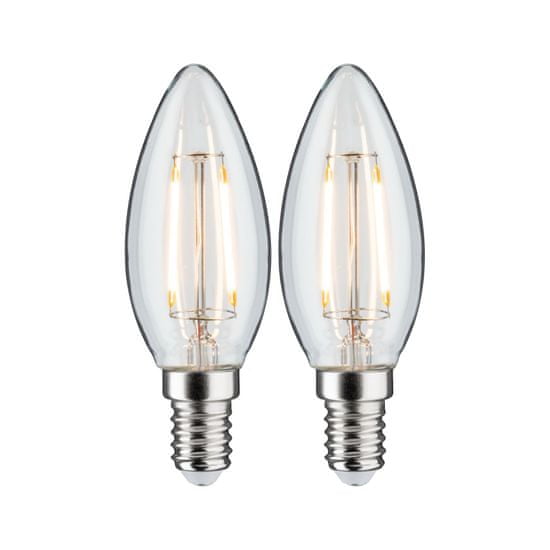 Paulmann Paulmann LED sviečka Filament E14 230V 2x250lm 2x2,7W 2700K číra 28855