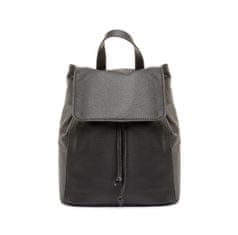 VegaLM Moderný kožený ruksak z pravej hovädzej kože v čiernej farbe