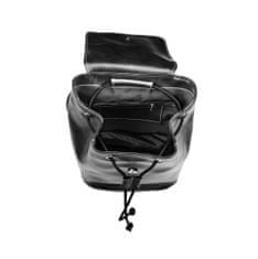 VegaLM Moderný kožený ruksak z pravej hovädzej kože v čiernej farbe