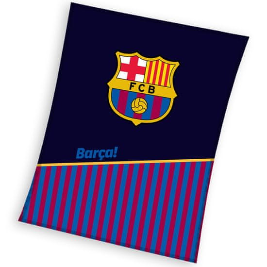 Carbotex Futbalová deka FC Barcelona Half of Stripes 150 x 200 cm