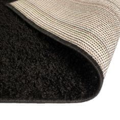 Vidaxl Chlpatý koberec, 160x230 cm, čierny