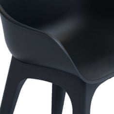 Vidaxl Záhradné stoličky s opierkami 2 ks antracitové plastové
