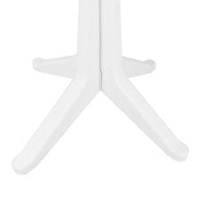 Vidaxl Záhradný stôl biely 70x70x71,7 cm plastový