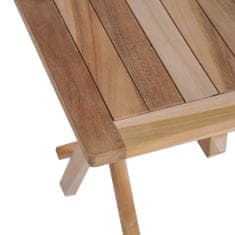 Vidaxl Skladací bistro stolík 60x60x65 cm, tíkový masív