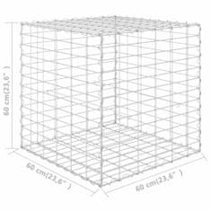 Vidaxl Gabiónový vyvýšený záhon kocka 60x60x60 cm oceľový drôt