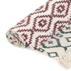 Vidaxl Ručne tkaný koberec Kilim bavlna 160x230 cm potlač farebný