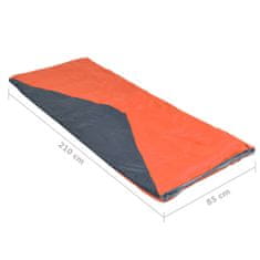 Vidaxl Ľahký obálkový spací vak oranžový 1100 g 10°C