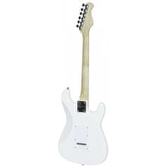 Dimavery ST-203, elektrická gitara ľavoruká, biela
