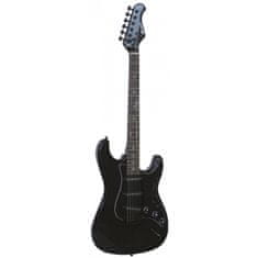 Dimavery ST-203, elektrická gitara, čierna gothic