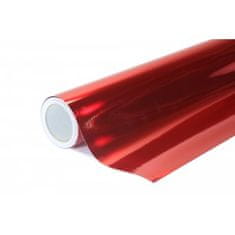 CWFoo chrómovaná zrkadlová 3vrstvová červená wrap auto fólia na karosériu 152x1500cm