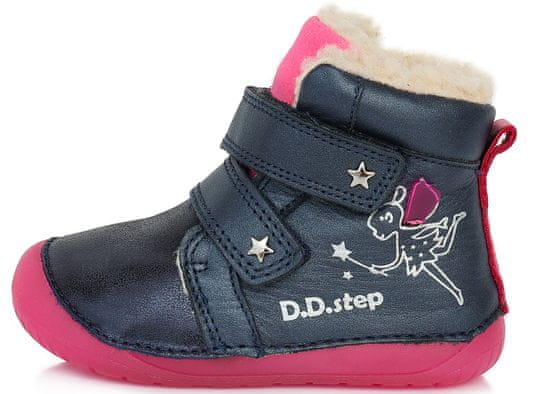 D-D-step dievčenská fluorescenčná zimná členková obuv W070-929B
