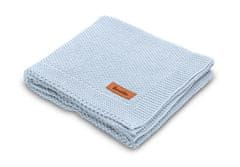Sensillo Bavlnená deka, modrá 100 x 80
