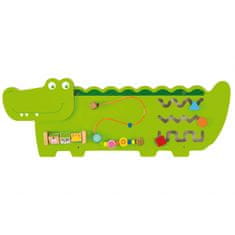 Viga Toys Vzdelávacia senzorická manipulačná drevená doska Crocodile FSC Montessori certifikát