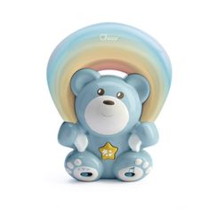 Chicco medveď s projektorom First Dreams Rainbow Bear 0M modrá